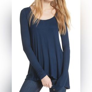 Free People January Tunic Tee - Navy S